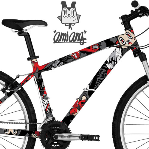 [그래피커] AMIANG-bike-03 MTB 로드자전거 로드바이크 픽시 BMX 자전거 프레임 랩핑 튜닝 스티커 스킨 데칼 