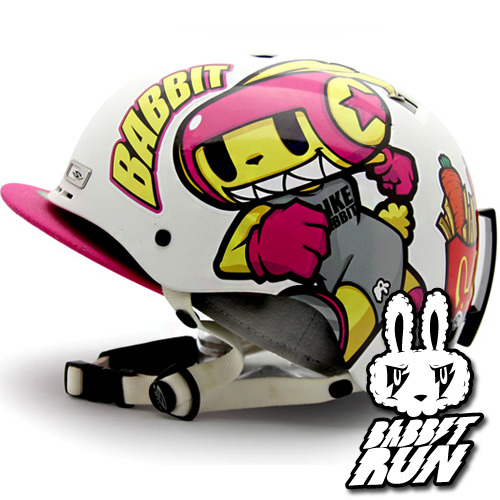 [그래피커] 0005-Bike Rabbit-Helmet-05  바빗런 토끼 스노우보드 헬멧 튜닝 스티커 스킨 