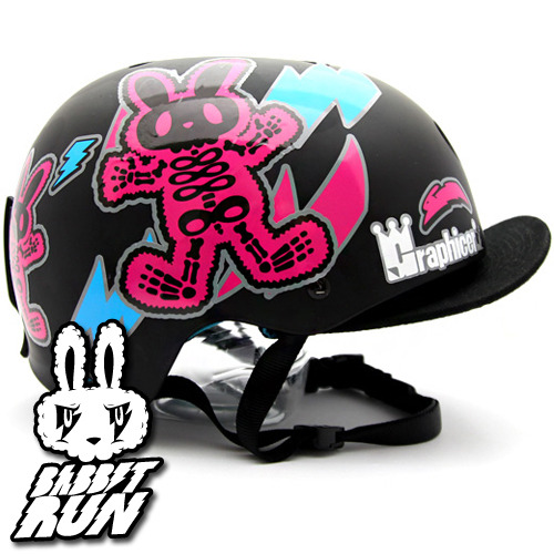 [그래피커] 0005-Bike Rabbit-Helmet-10  바빗런 토끼 스노우보드 헬멧 튜닝 스티커 스킨 