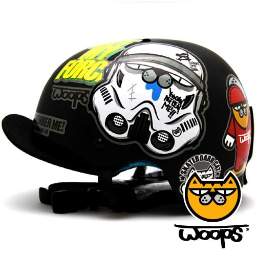 [그래피커] 0018-WOOPS-Helmet-08  스노우보드 헬멧 튜닝 스티커 스킨 