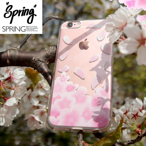 [그래피커] loving-flower_jallycase_03 러빙플라워 봄 벚꽃 꽃 디자인 아이폰 갤럭시s 젤리 케이스 