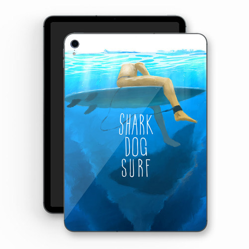 [돌돌] Sharkdog-TabletPC-07 샤크독 서핑 하와이 샤크독 캐릭터 그래픽 디자인  ipad pro 아이패드 프로 에어 미니 갤럭시 탭 LG G패드 튜닝 랩핑 보호 필름 스티커 스킨 데칼 그래피커