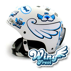 [그래피커] 0006-Wing frevi-01 윙프레비 천사 날개 원숭이 캐릭터디자인 스노우보드  헬멧 튜닝 스티커 스킨 데칼