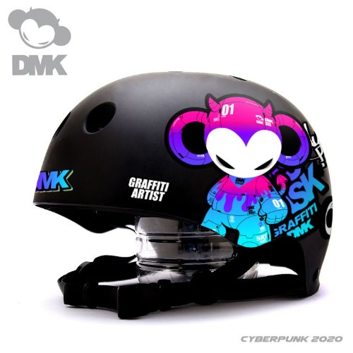 [그래피커] 0008-DMK-Helmet-22 그래피티 아티스트 데빌몽키 dmk 스노우보드 헬멧 튜닝 스티커 스킨