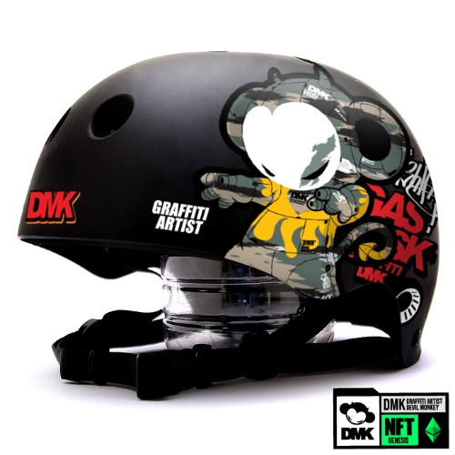 [그래피커] 0008-DMK-Helmet-25 그래피티 아티스트 데빌몽키 dmk 스노우보드 오토바이 헬멧 튜닝 스티커 스킨