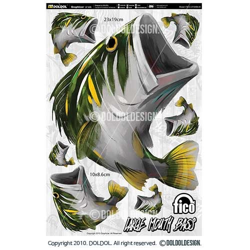 [돌돌] FICO-UVSKIN-Sticker-45 익스트림 낚시 브랜드 &#039;피코&#039; 시즌2 루어 물고기 테클박스 낚시 튜닝 스티커 스킨 데칼 그래피커