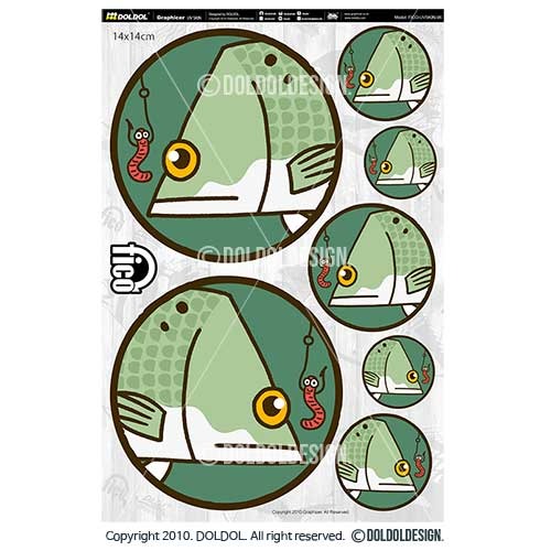[돌돌] FICO-UVSKIN-Sticker-96 익스트림 낚시 브랜드 &#039;피코&#039; 시즌2 루어 물고기 테클박스 낚시 튜닝 스티커 스킨 데칼 그래피커