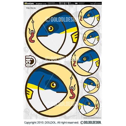 [돌돌] FICO-UVSKIN-Sticker-80 익스트림 낚시 브랜드 &#039;피코&#039; 시즌2 루어 물고기 테클박스 낚시 튜닝 스티커 스킨 데칼 그래피커