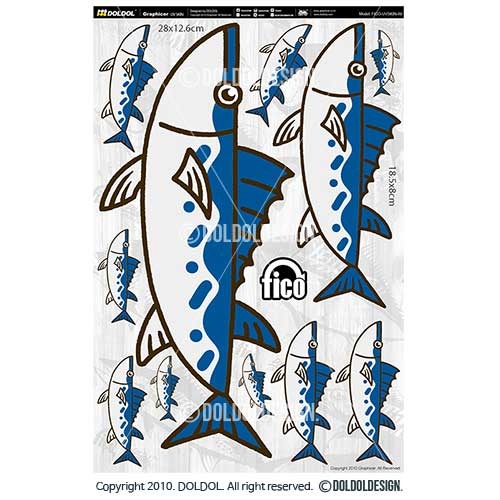 [돌돌] FICO-UVSKIN-Sticker-89 익스트림 낚시 브랜드 &#039;피코&#039; 시즌2 루어 물고기 테클박스 낚시 튜닝 스티커 스킨 데칼 그래피커