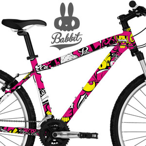 [그래피커] Bike RABBIT-bike-02 MTB 로드자전거 로드바이크 픽시 BMX 자전거 프레임 랩핑 튜닝 스티커 스킨 데칼 