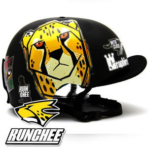 [그래피커] 0026-RUNCHEE-Helmet-07 런치 치타 스노우보드 헬멧 튜닝 스티커 스킨 