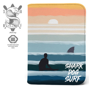 [돌돌] Shark dog-passport-wallets-25 상어 강아지 샤크독 서핑 하와이 캐릭터 그래픽 디자인 여행 여권 케이스 지갑