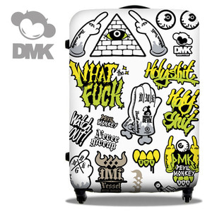[그래피커] DMK-Suitcase-10 데빌몽키 dmk 타투 그래피티  캐릭터 그래픽 디자인 여행가방 캐리어 슈트케이스 하드케이스  캠핑 아이스 박스 가방 자동차 튜닝 스티커 스킨 데칼 