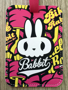 [돌돌] BIKE RABBIT-LUGGAGE TAG-01 바이크라빗 토끼 바빗 캐릭터 그래픽 디자인 여행 가방 캐리어 네임택 러기지택 캐리어택 이름표 