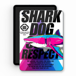 [돌돌] Sharkdog-TabletPC-17 샤크독 서핑 하와이 샤크독 캐릭터 그래픽 디자인  ipad pro 아이패드 프로 에어 미니 갤럭시 탭 LG G패드 튜닝 랩핑 보호 필름 스티커 스킨 데칼 그래피커