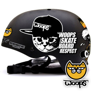 [그래피커] 0018-WOOPS-Helmet-14 스노우보드 헬멧 튜닝 스티커 스킨 