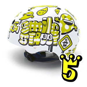 [그래피커] 0003-Crown 5-01 스마일 몬스터 캐릭터 디자인 스노우보드   헬멧 튜닝 스티커 스킨 데칼