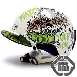 [그래피커] 0014-SharkDOG-Helmet-09   샤크독 서핑 하와이 캐릭터 스노우보드 헬멧 튜닝 스티커 스킨 데칼