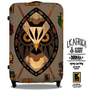 [그래피커] LK AFRICA-Suitcase-04 여행가방 캐리어 슈트케이스 캠핑 아이스 박스  가방 자동차 캐릭터 방수 튜닝 스티커 스킨 데칼 