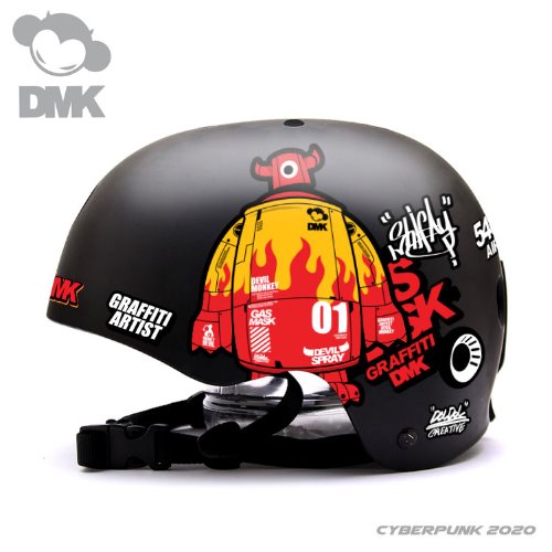 [그래피커] 0008-DMK-Helmet-20 그래피티 아티스트 데빌몽키 dmk 스노우보드 헬멧 튜닝 스티커 스킨