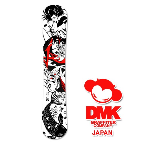 [그래피커] DMK JAPAN-DECK-02 스노우보드 데크 튜닝 스티커 스킨