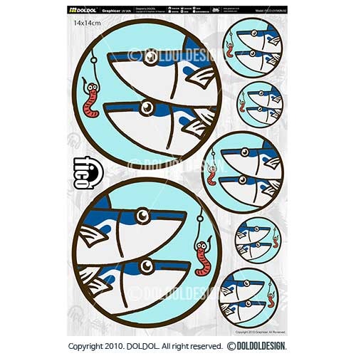 [돌돌] FICO-UVSKIN-Sticker-92 익스트림 낚시 브랜드 &#039;피코&#039; 시즌2 루어 물고기 테클박스 낚시 튜닝 스티커 스킨 데칼 그래피커