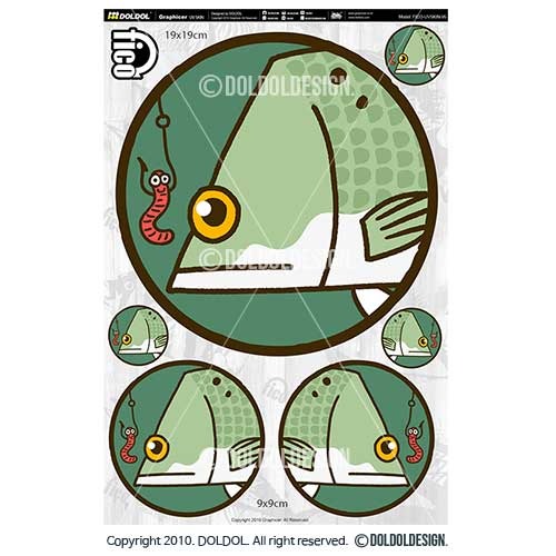 [돌돌] FICO-UVSKIN-Sticker-95 익스트림 낚시 브랜드 &#039;피코&#039; 시즌2 루어 물고기 테클박스 낚시 튜닝 스티커 스킨 데칼 그래피커