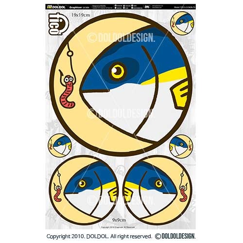 [돌돌] FICO-UVSKIN-Sticker-79 익스트림 낚시 브랜드 &#039;피코&#039; 시즌2 루어 물고기 테클박스 낚시 튜닝 스티커 스킨 데칼 그래피커