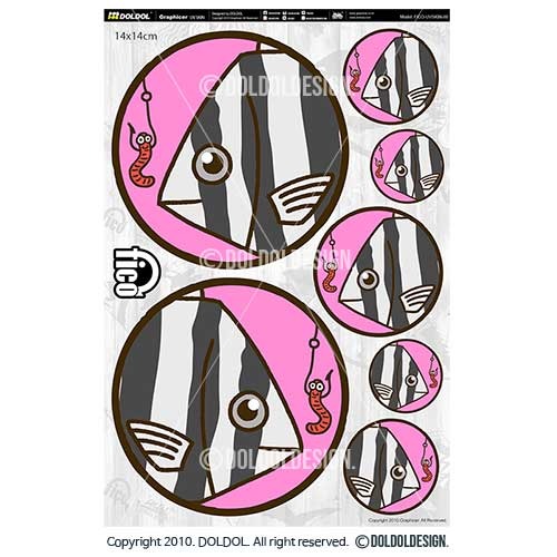 [돌돌] FICO-UVSKIN-Sticker-88 익스트림 낚시 브랜드 &#039;피코&#039; 시즌2 루어 물고기 테클박스 낚시 튜닝 스티커 스킨 데칼 그래피커