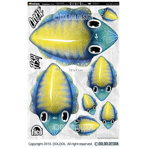 [돌돌] FICO-UVSKIN-Sticker-54 익스트림 낚시 브랜드 &#039;피코&#039; 시즌2 루어 물고기 테클박스 낚시 튜닝 스티커 스킨 데칼 그래피커