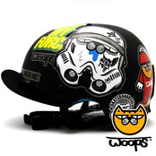 [그래피커] 0018-WOOPS-Helmet-08  스노우보드 헬멧 튜닝 스티커 스킨 
