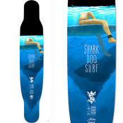 [돌돌] SHARK DOG_Longboard_28 샤크독 서핑 하와이 롱보드 캐릭터 그래픽 디자인 스티커 스킨 데칼