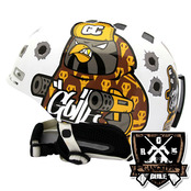 [그래피커] 0021-Guile-Helmet-01  갱스터 까마귀 가일 캐릭터 디자인 스노우보드 헬멧 튜닝 스티커 스킨 데칼 